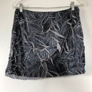 Miha New Skirt Size 6 Oaxacan Mexican Foiled Black